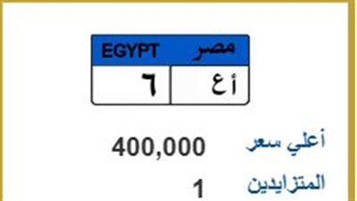 قبل غلق المزاد بـ 48 ساعة.. لوحة 