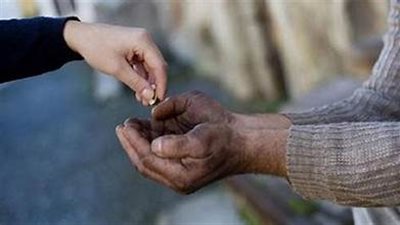 كاريكاتير الجمهور يسلط الضوء على تطور أعمال التسول بما يواكب التكنولوجيا 