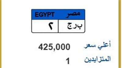 بـ 425 ألف جنيه..اللوحة المميزة