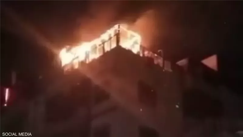 الحادث وقع بسبب أسطوانة غاز