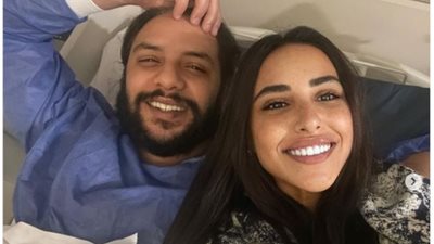أول تعليق من آية سماحة بعد تعرض زوجها محمد السباعي لأزمة صحية