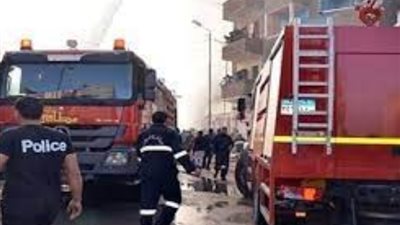 الحماية المدنية تسيطر على حريق مصنع فى أكتوبر