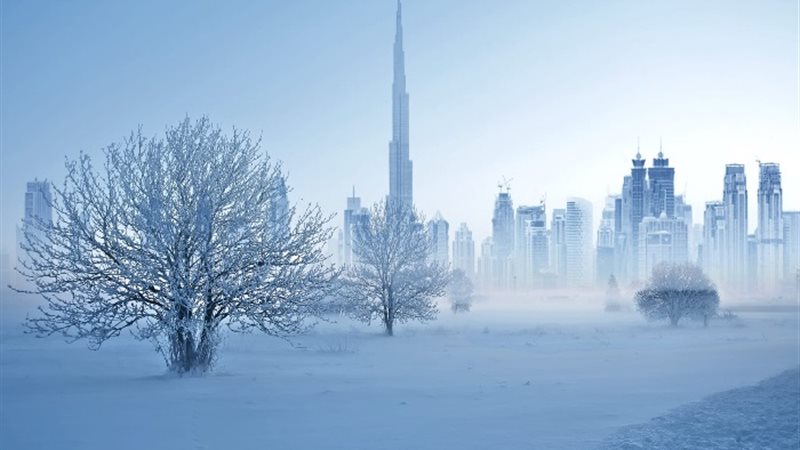 تساقط الثلوج في الامارات العربية