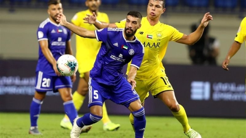 النصر والوصل فى مباراة سابقة