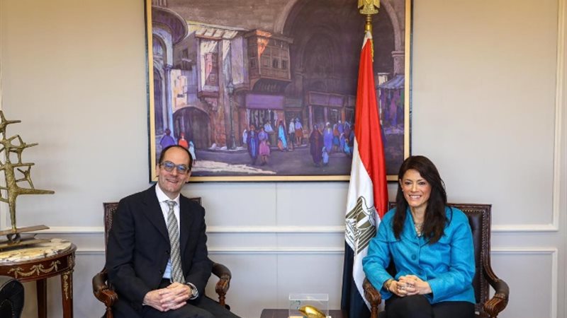 الدكتورة رانيا المشاط، وزيرة التعاون الدولي، جورج بوستينجر،