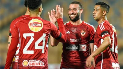 دوري نايل، الأهلى يقسو على بلدية المحلة بثلاية في الشوط الأول
