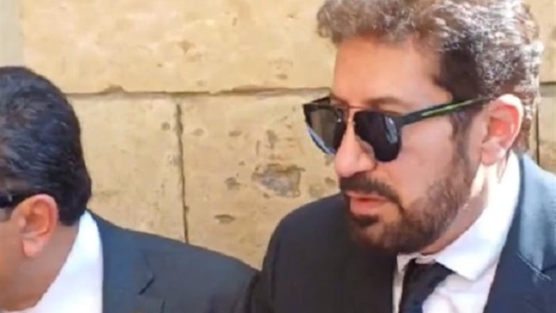 هاني رمزي من جنازة عمه