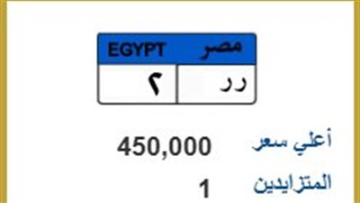 بـ 450 ألف جنيه.. استمرار المزايدة على اللوحة 