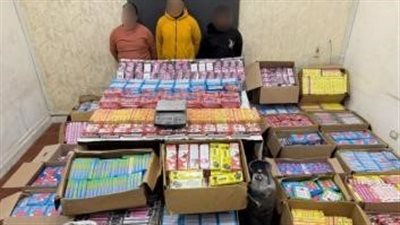 سقوط 3 أشخاص بحوزتهم 8 ملايين قطعة ألعاب نارية بالقاهرة 