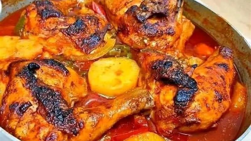  صينية البطاطس بالفراخ