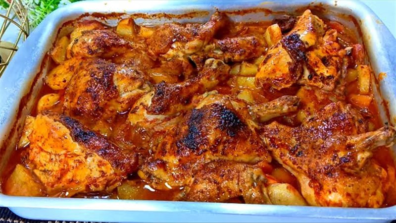 صينية البطاطس بالفراخ 