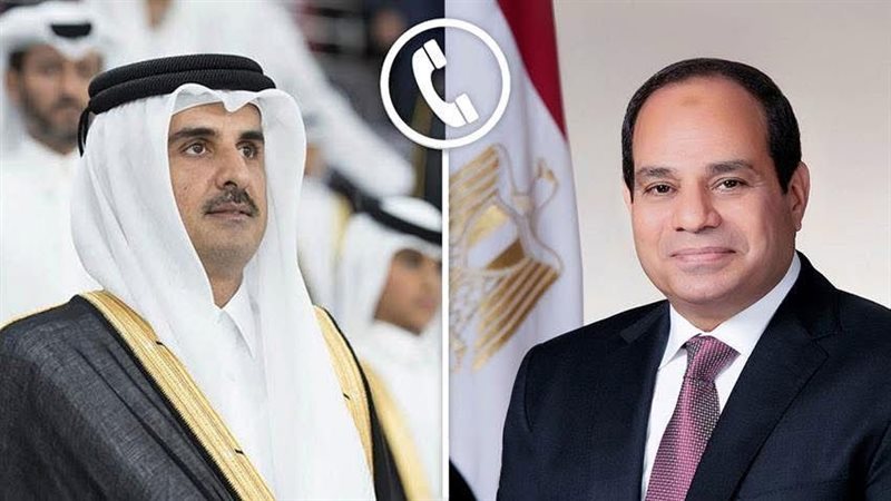 الرئيس السيسي وأمير قطر 