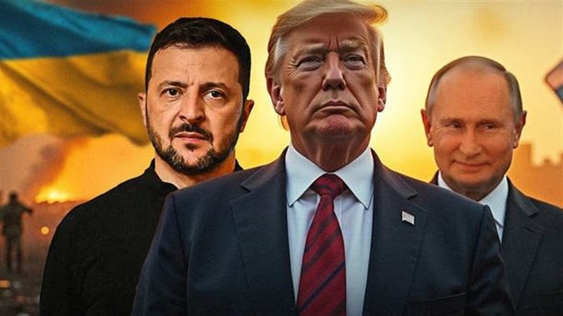ترامب وبوتين وزيلينسكي 