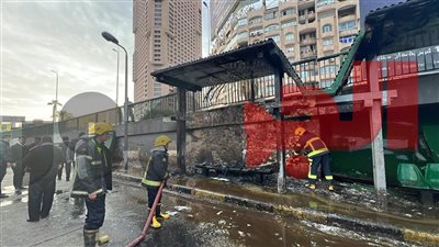 تحقيقات موسعة في حريق تندة انتظار المواطنين بالأزبكية