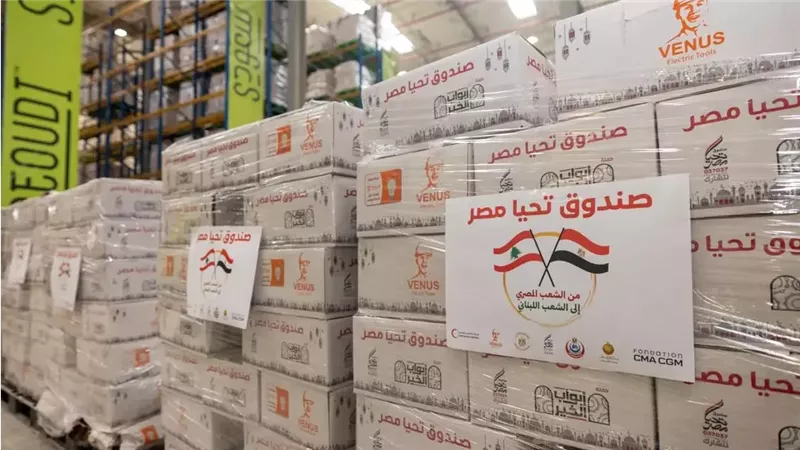 مساعدات مصرية للبنان