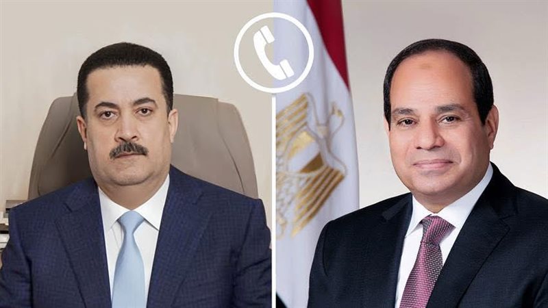 الرئيس السيسي ورئيس وزراء العراق 