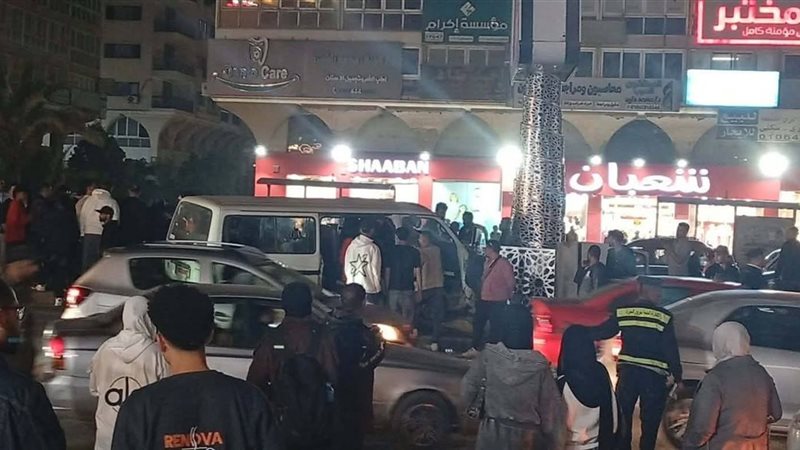 اثار الحادث 