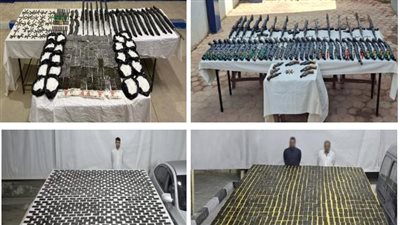 مصرع 3 عناصر جنائية وضبط 600 كجم مخدرات و106 أسلحة نارية