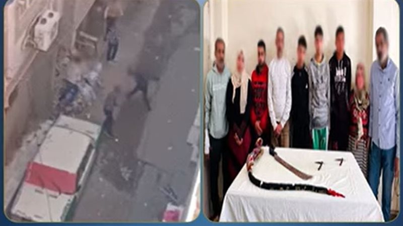 المتهمون عقب القبض عليهم