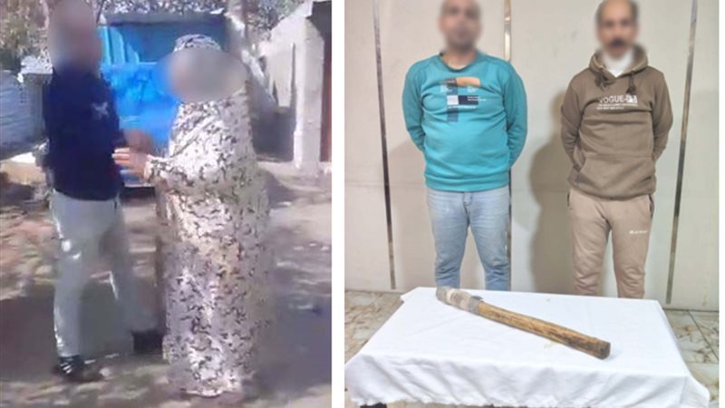 المتهمان عقب القبض عليهما