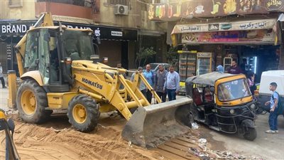 إعادة فتح شارع حسنين دسوقي بالمعادي بعد إصلاح هبوط أرضي