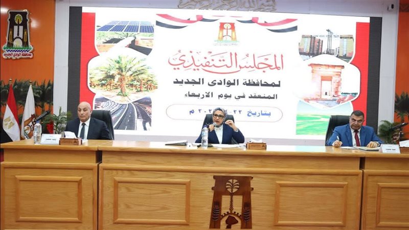 محافظة الوادي الجديد تترأس اجتماع المجلس التنفيذي 