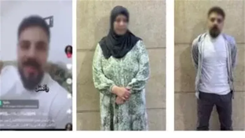 المتهمون عقب القبض عليهم