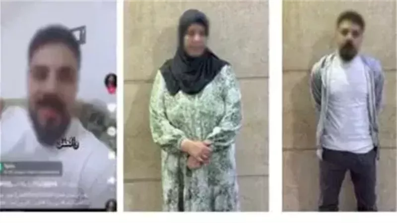 المتهمون عقب القبض عليهم