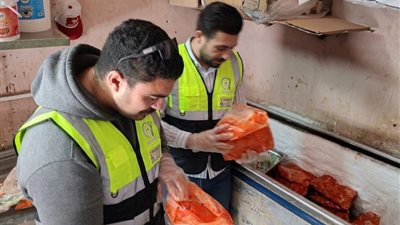 ضبط ربع طن دواجن فاسدة داخل موقع تجهيز مطعم بمدينة طنطا