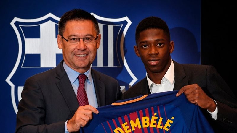 ديمبلي ورئيس برشلونة