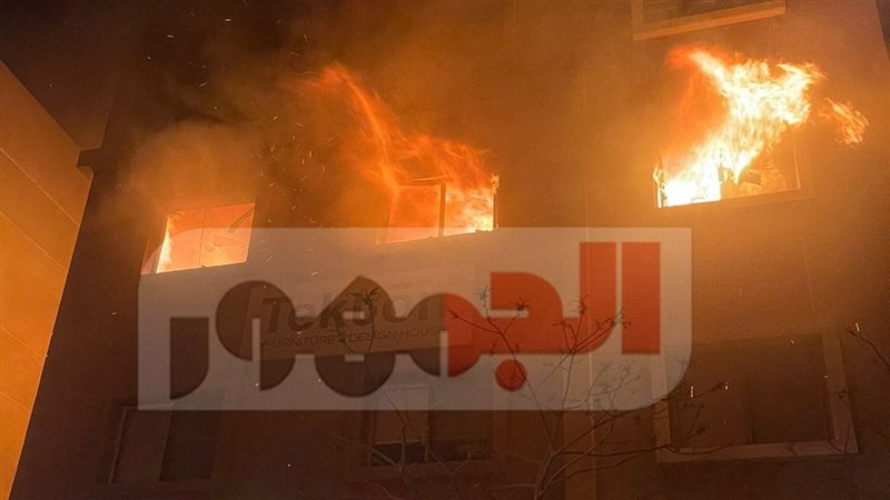 لحظة اشتعال النيران 