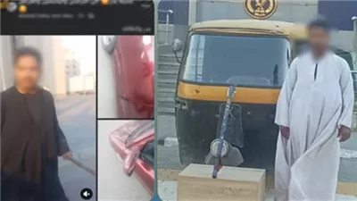 اصطدم به.. ضبط قائد “توك توك” تعدّى على شخص وأتلف سيارته في القاهرة