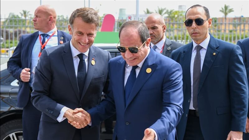 لقاء الرئيس السيسي ونظيره الفرنسي