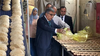 محافظ الدقهلية يتابع انتظام وسير العمل بالمخبز الكبير للرغيف المدعم بالمنصورة