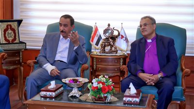 محافظ سوهاج يستقبل القس أندريه زكي رئيس الطائفة الإنجيلية بمصر
