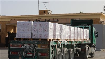 الهلال الأحمر المصري يرسل أكثر من 3 آلاف طنً مساعدات غذائية لغزة