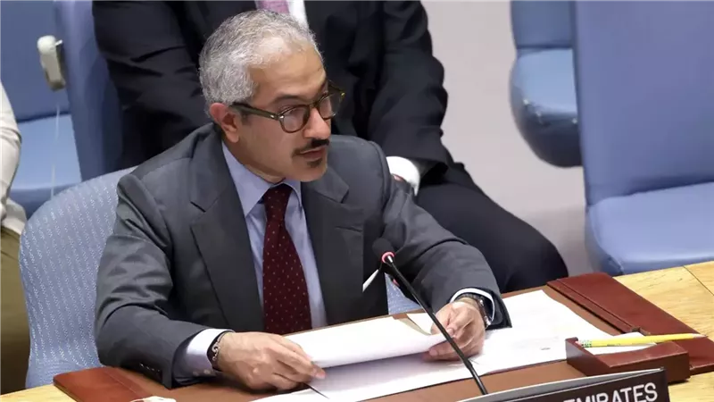 المندوب الإمارات في الأمم المتحدة، السفير محمد أبو شهاب  اقر