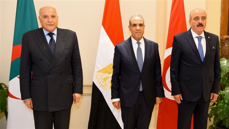 وزراء خارجية مصر وتونس والجزائر
