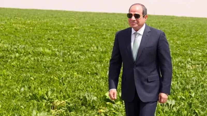 الرئيس السيسي أثناء افتتاح مشروع الدلتا الجديدة