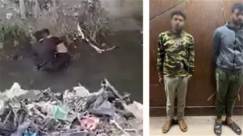 المتهمان عقب القبض عليهما