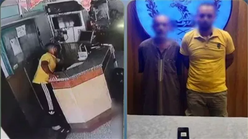 المتهمان عقب القبض عليهما