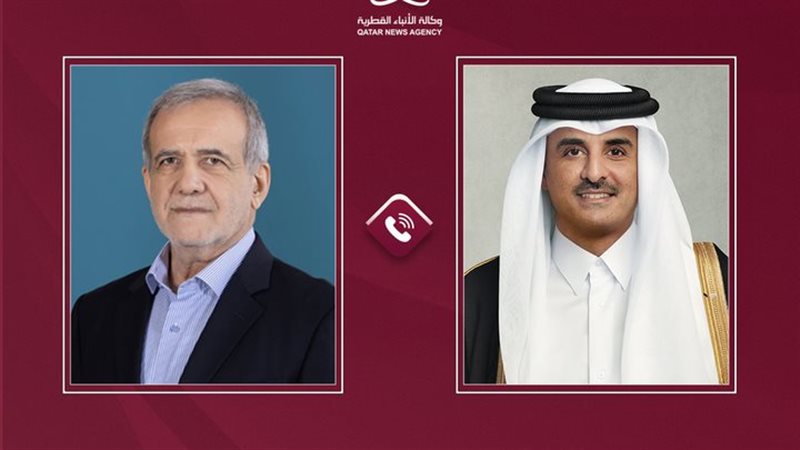 أمير قطر والرئيس الإيراني