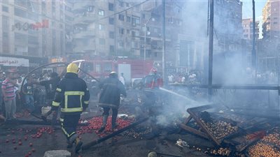 السيطرة على حريق داخل شادر خضار بمنطقة جسر السويس بالقاهرة