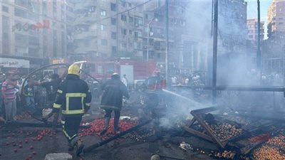 قرارات عاجلة من النيابة بشأن حريق شادر خضار بمنطقة جسر السويس