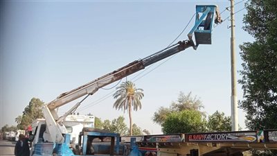 استمرار رفع كفاءة منظومة الإنارة العامة ضمن خطة تحسين الخدمات بقرى مركز صدفا