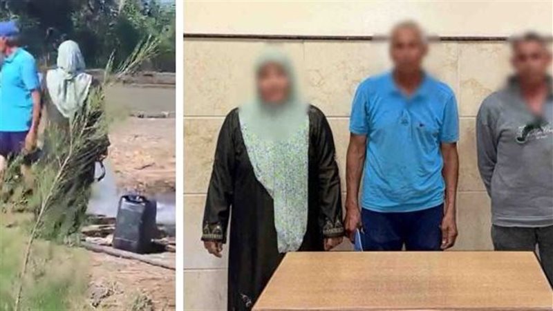 المتهمون عقب القبض عليهم