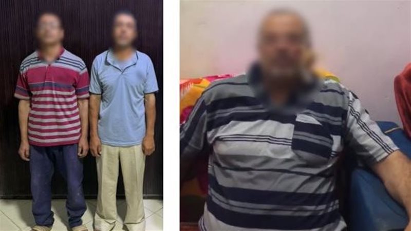 المتهمان عقب القبض عليهما