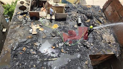 الحماية المدنية تسيطر على حريق أعلى سطح عقار بالبساتين