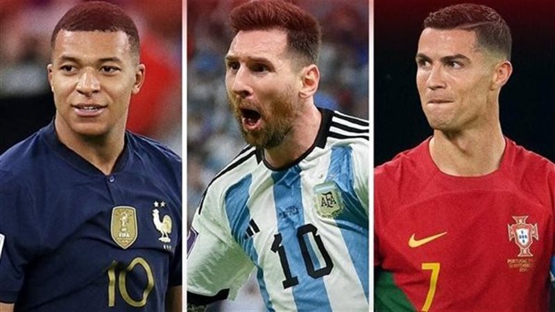 مبابي وميسي ورونالدو