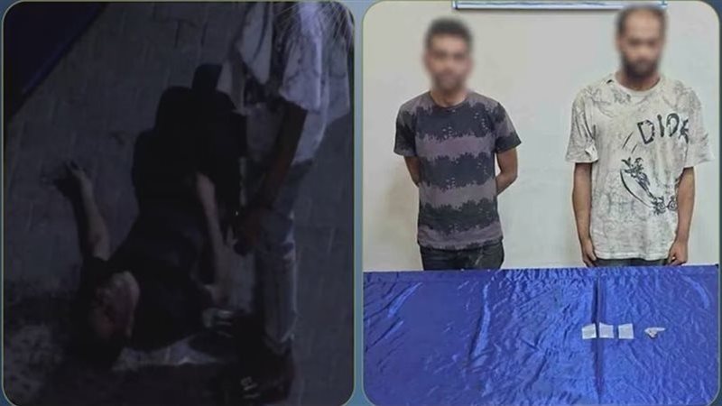 المتهمان عقب القبض عليهما